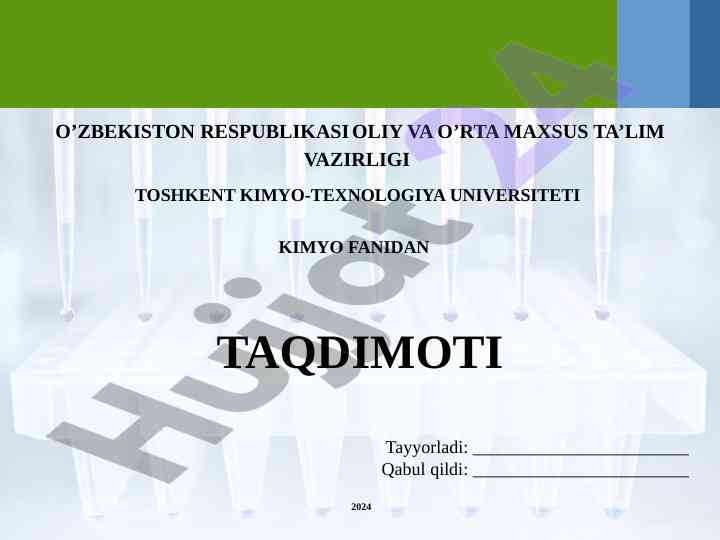 Atom yadrosi va kimyoviy elementlar taqdimoti