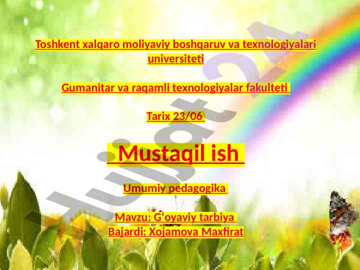 Gʻoyaviy tarbiya muammolari va yechimlari