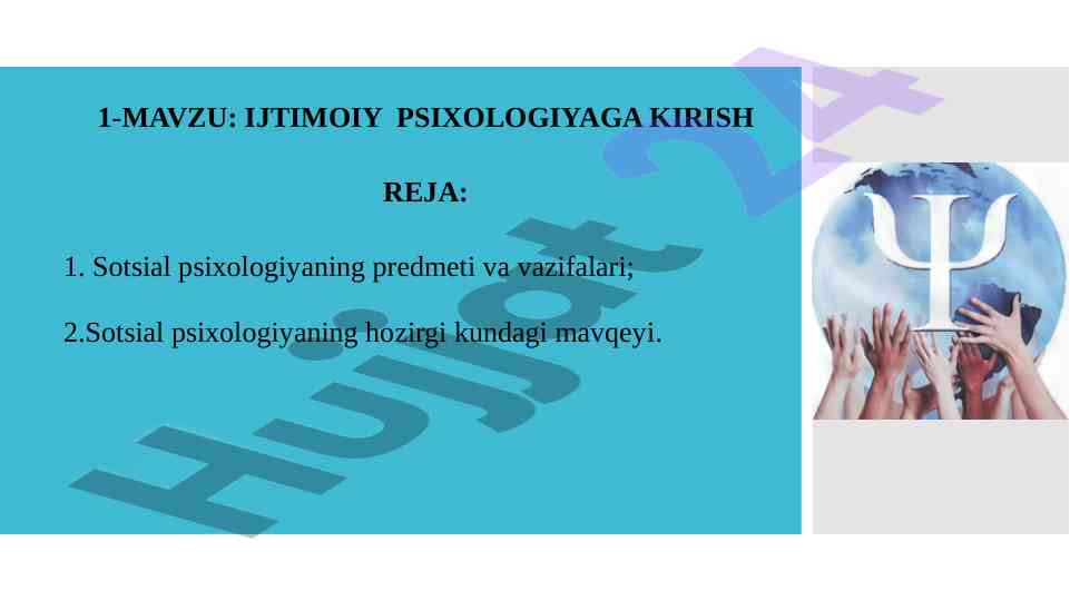 Ijtimoiy psixologiyaga kirish: nazariy asoslar