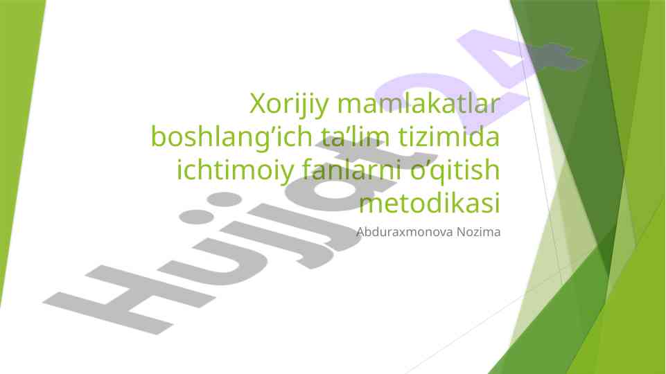 Koreyada maktabgacha ta’lim tizimi asoslari