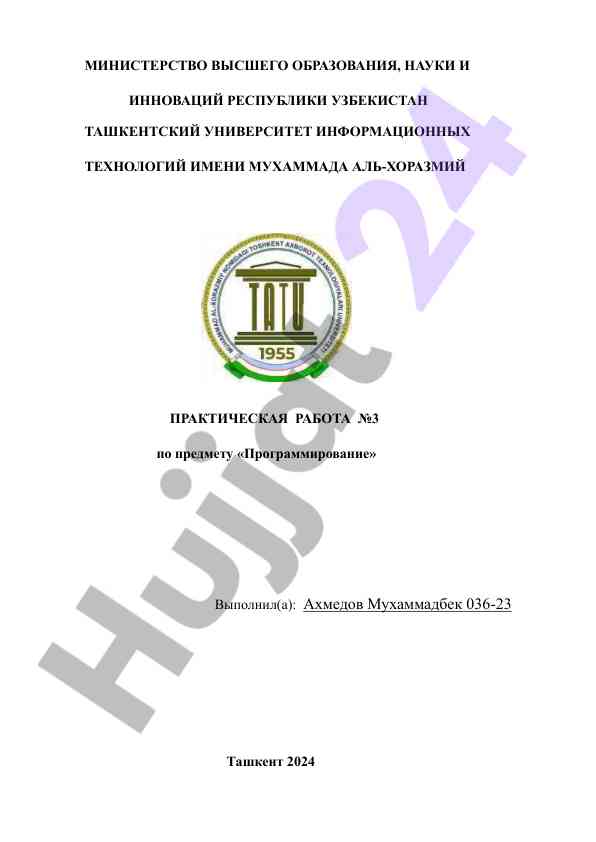 Prakticheskaya rabota po programmirovaniu