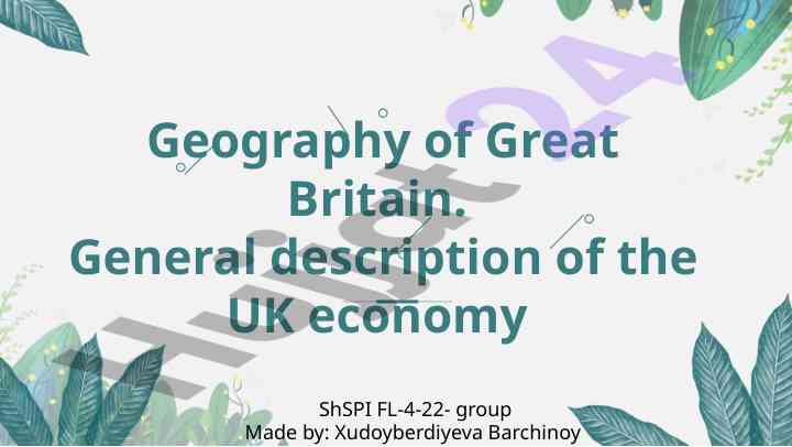 Geography of great britain overview and economic insights