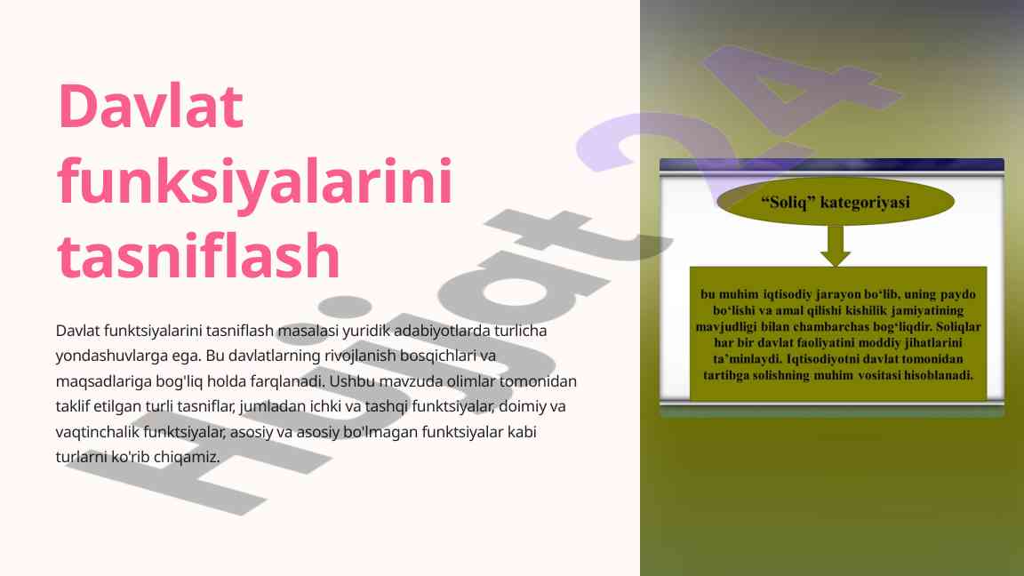 Davlat funktsiyalarini tasniflash yondashuvlari