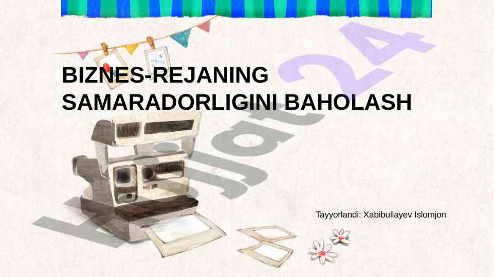 Biznes-rejaning samaradorligini baholash