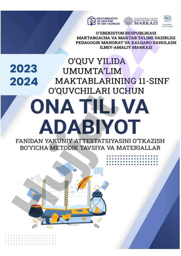 Ona tili va adabiyot fanidan imtihon mavzulari