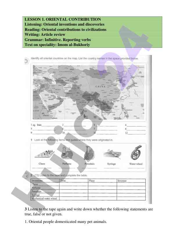 Oriental contributions to civilization overview