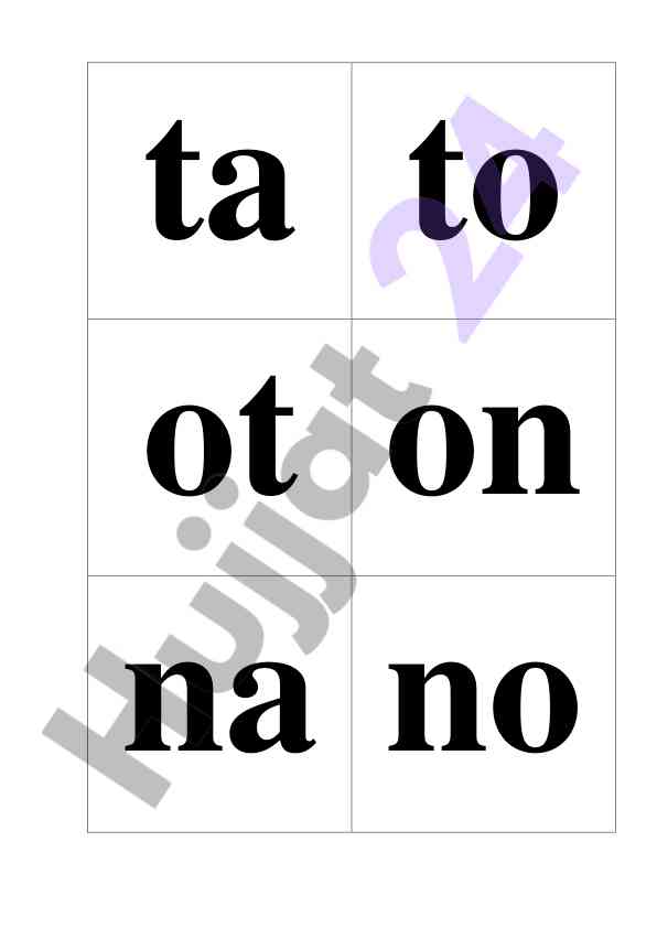 Ta to ot on na no: linguistic analysis
