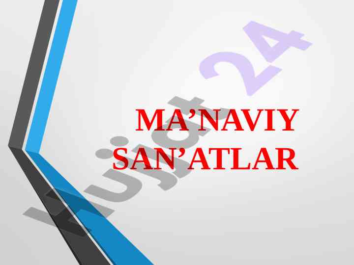 Ma’naviy san’atlar tahlili va tasnifi