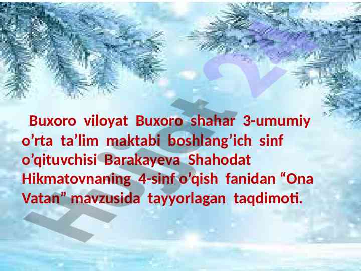 Ona vatan mavzusida taqdimot tayyorlash