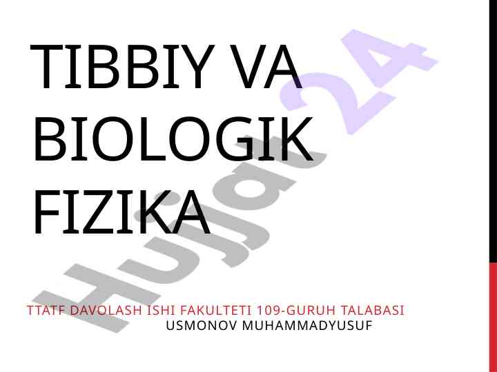 Ko’zning optik sistemasi va uning fizik xususiyatlari