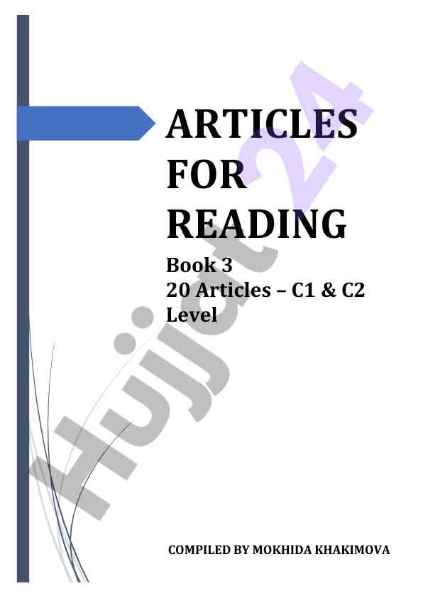 Articles for reading book 3 c1 c2 level compilation