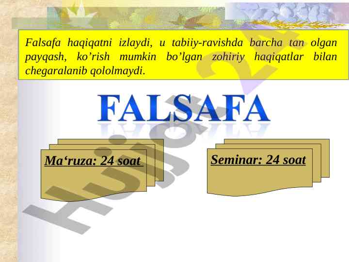 Qadimgi sharq falsafasi va tasavvurlar tahlili