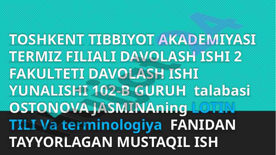 Retsept strukturasi va yozish qoidalari