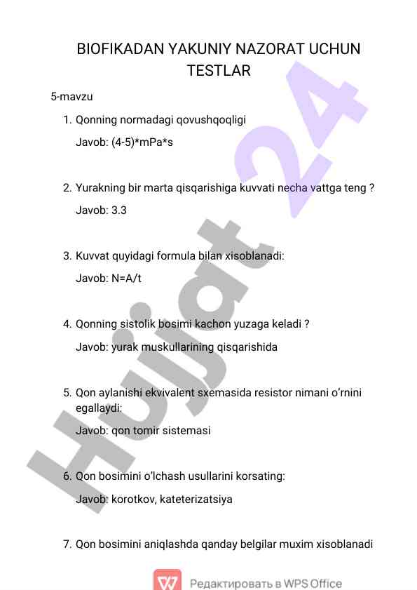 Qon bosimi o‘lchash usullari va yurak qisqarishi