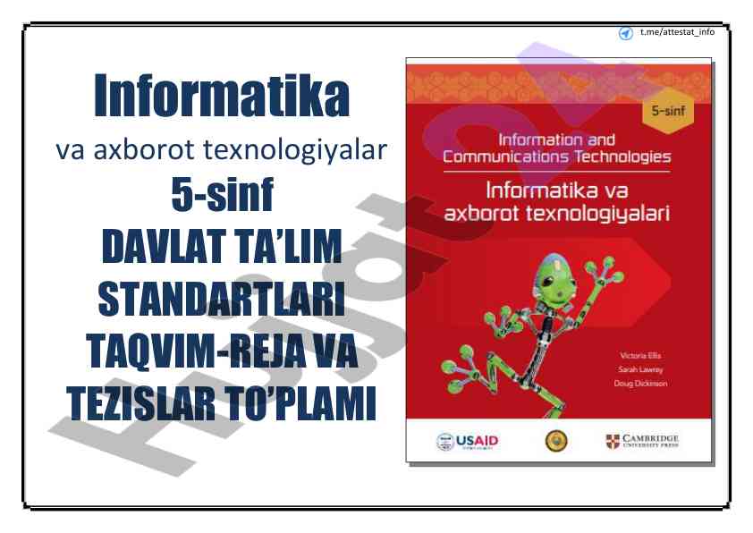 Davlat ta’lim standartlari tezislari to’plami