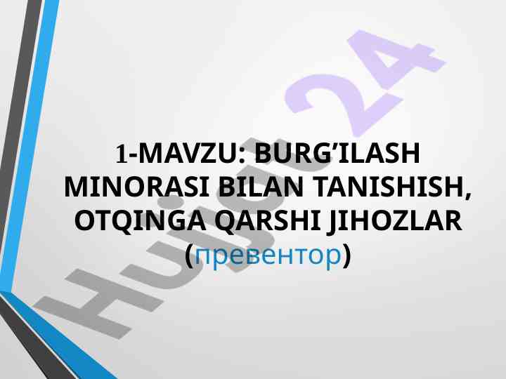 Burg'ilash minorasi bilimlari va usullari
