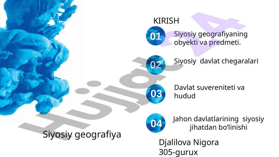 Siyosiy geografiyaning obyekti va predmeti