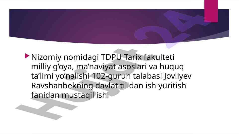 Nutqning to'g'riligi va aniqligi asoslari