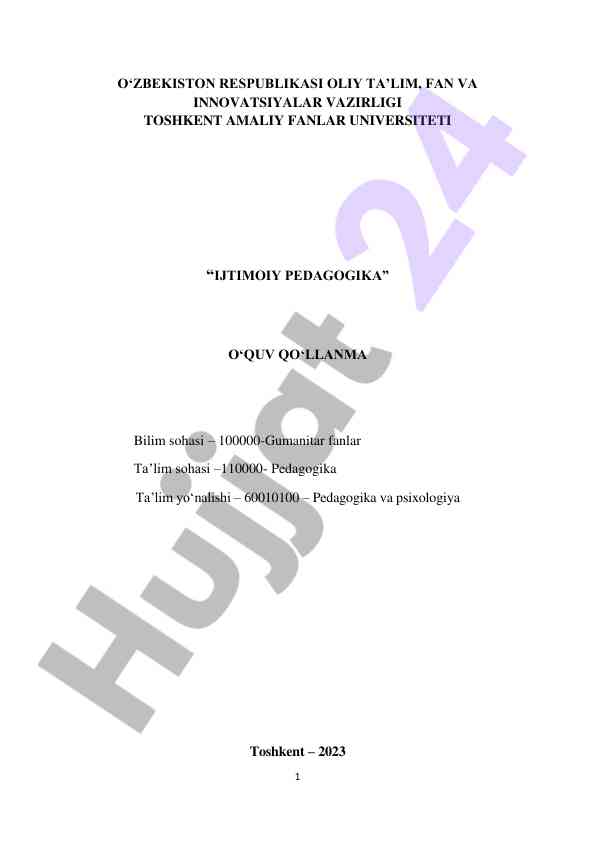 Ijtimoiy pedagogika o‘quv qo‘llanmasi 2023