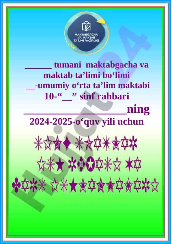 Sinf rahbari faoliyati va ta'lim jarayoni