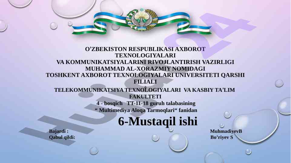 Multimediya aloqa tarmoqlari xususiyatlari
