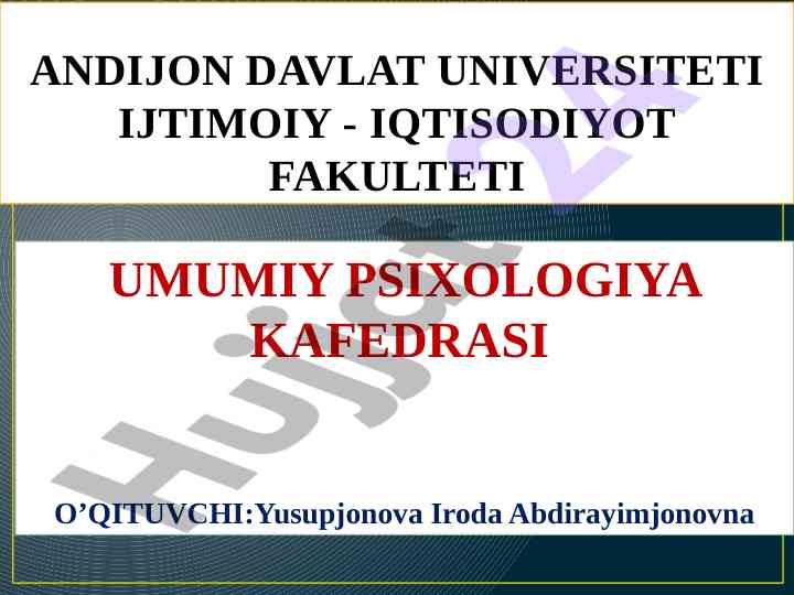 Psixologning kasbiy faoliyati va psixologiyaning ilmiy tadqiqot