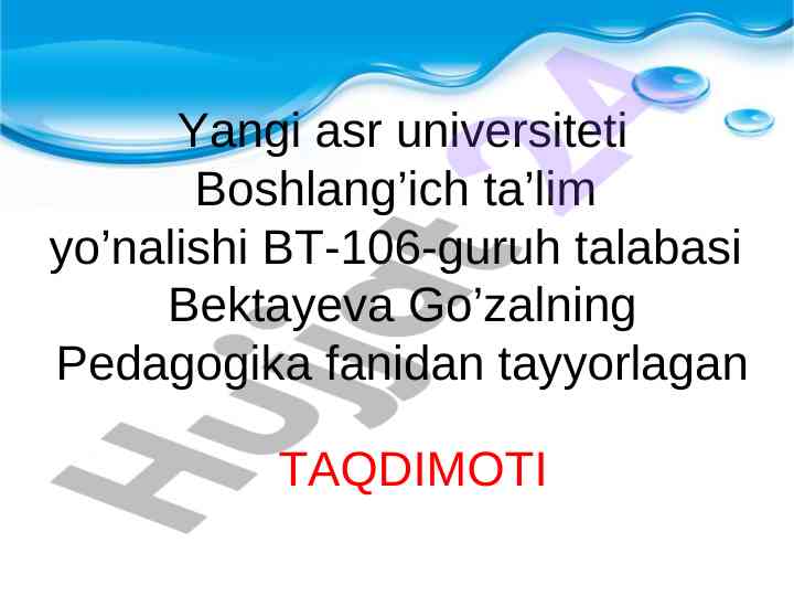 O'quvchilarning bilimlarini tekshirish asoslari