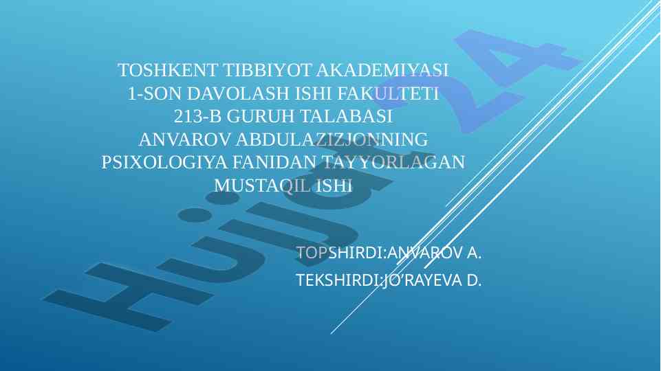 Aleksitimiya haqida tushuncha va o’lchash usullari