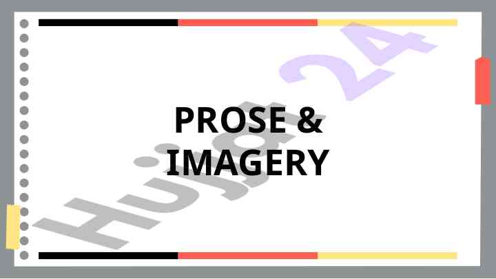 Imagery in prose literature analysis