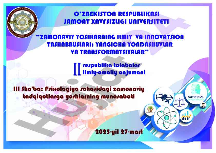Zamonaviy yoshlarning ilmiy va innovatsion tashabbuslari