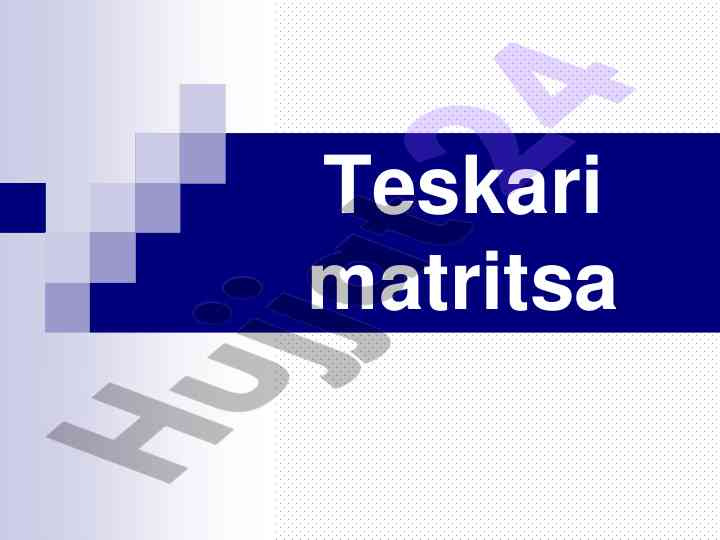 Teskari matritsa va uning transponirlash amallari