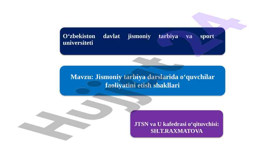 Jismoniy tarbiya darslarida o‘quvchilar faoliyati