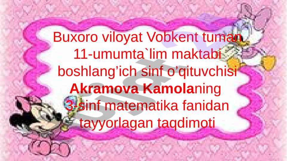 3-sinf matematika fanidan taqdimot mavzu: ifodalar