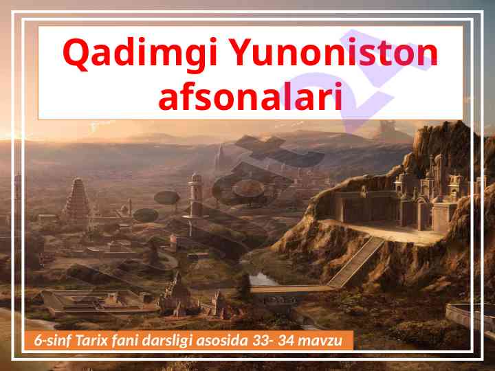 Qadimgi yunoniston afsonalari va xudolar