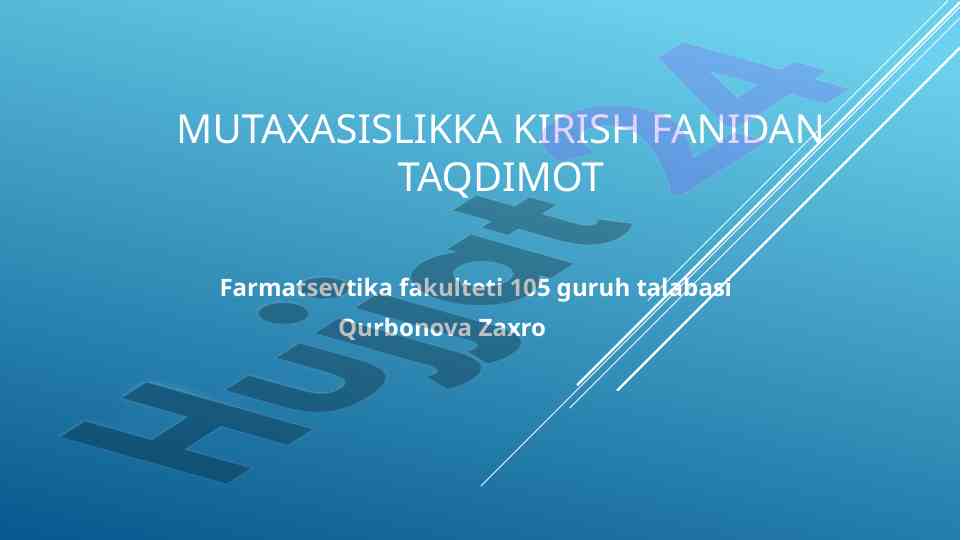 Dori vositalari va farmasevtik tovarlarni ishlab chiqish