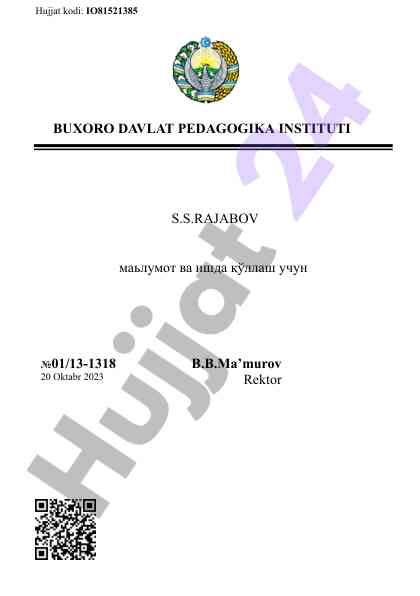 Axborot va tyutorlik soati mavzusi materiallari