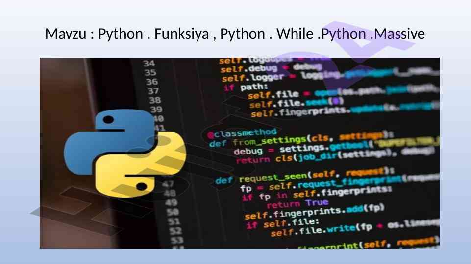 Python funksiyalaridan foydalanish qoidalari