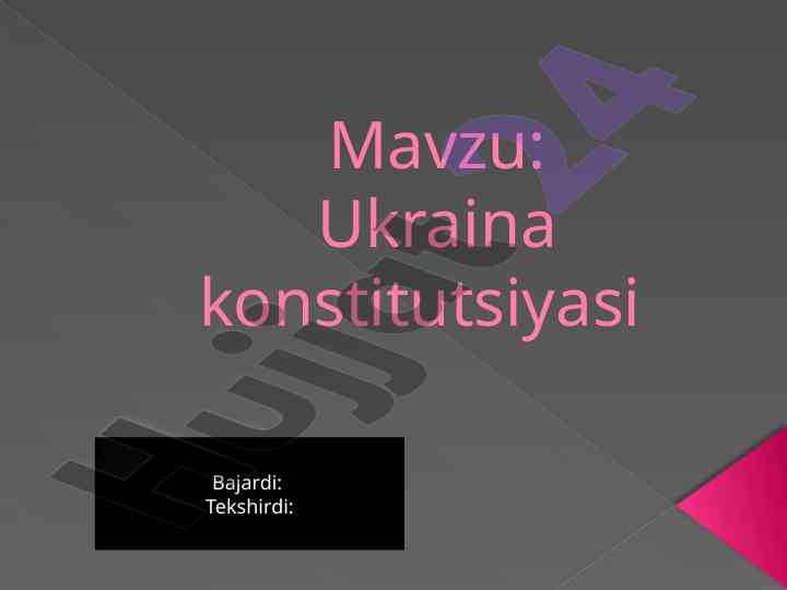 Ukraina konstitutsiyasi tahlili