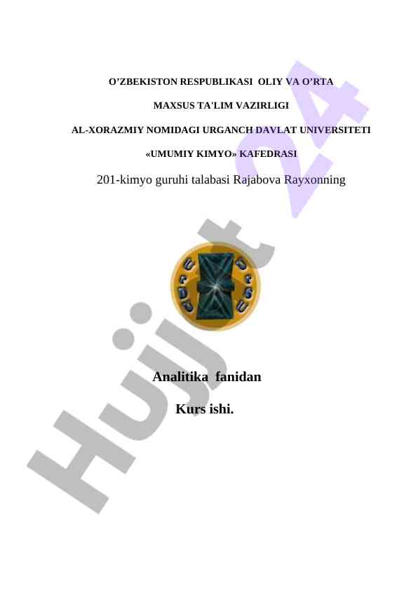 Kolloid eritmalarning sifat analizda qo'llanilishi