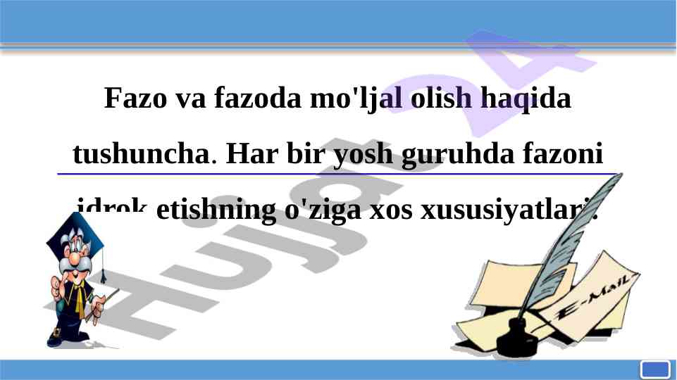 Fazoda mo'ljal olishni rivojlantirish metodlari
