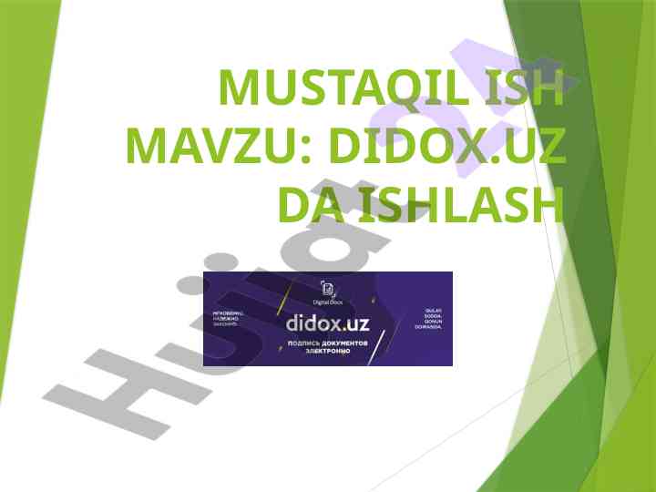 Didox.uz da ishlash reja va xisob faktura yaratuvi