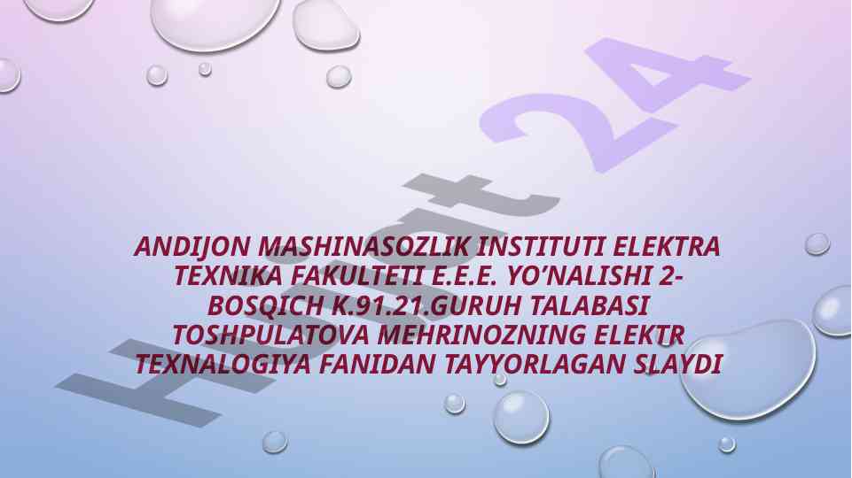 Mikroprotsessorli qurilmalar haqida ma'lumotlar