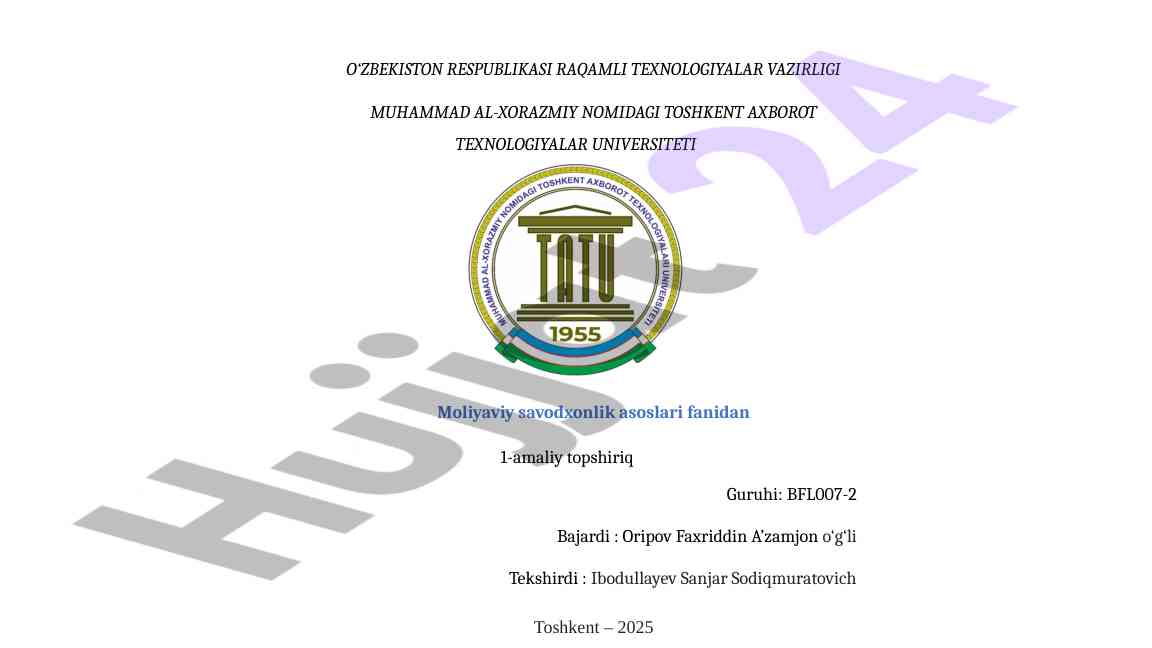 Shaxsiy Moliyani Rejalashtirishda Inson Kapitali