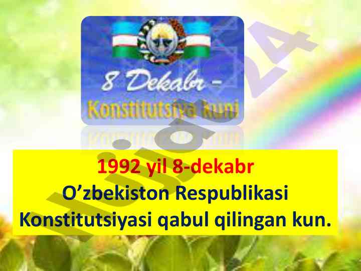 O’zbekiston respublikasi konstitutsiyasi va huquqlari