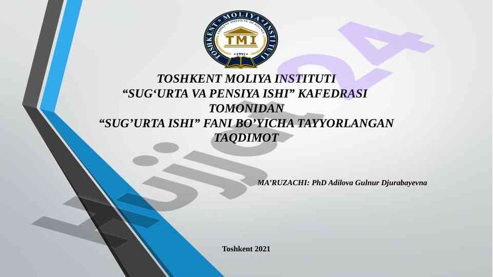 Sug‘urta ishining ijtimoiy-iqtisodiy mohiyati