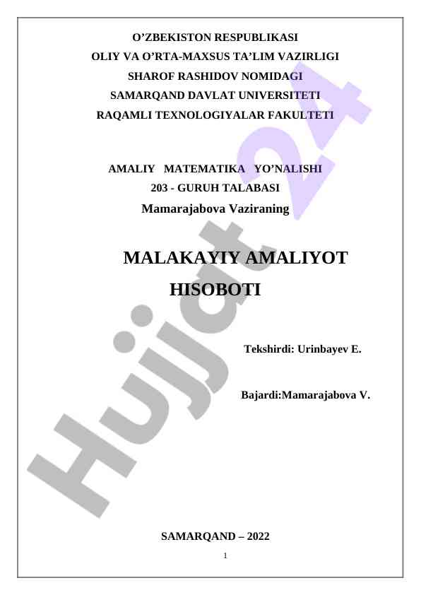 Matritsalarning xos son va xos vektorlarini o'rganish