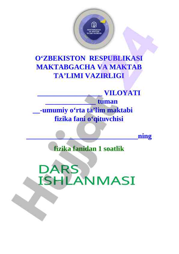 Bug‘lanish va kondensatsiya fani dars ishlanmasi