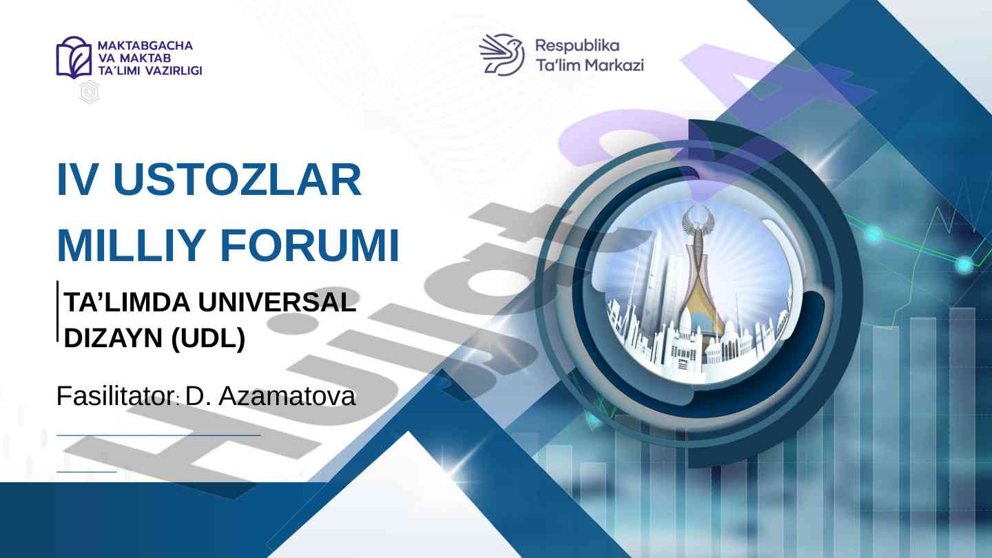 Ta'limda universal dizaynni o'rganish bo'yicha tavsiyalar