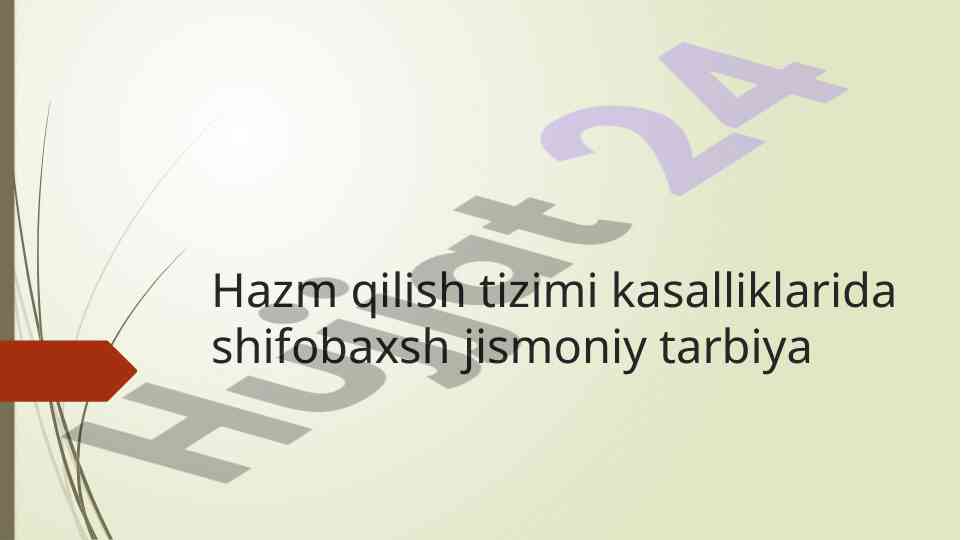 Hazm tizimi kasalliklarida jismoniy tarbiya