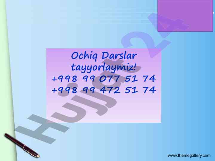 Ochiq darslar tayyorlash: bog'da hisob so'zlar